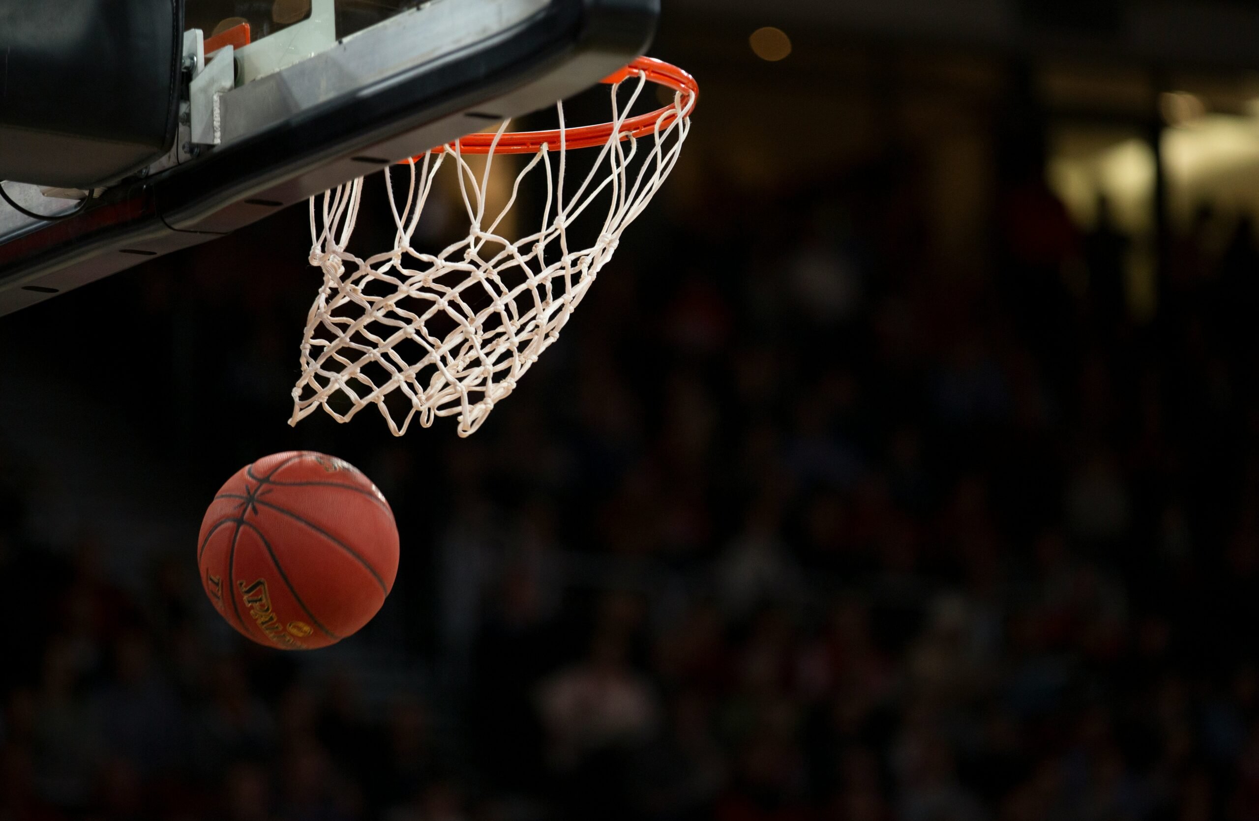 Basketball Hoop on the hardwood in houston